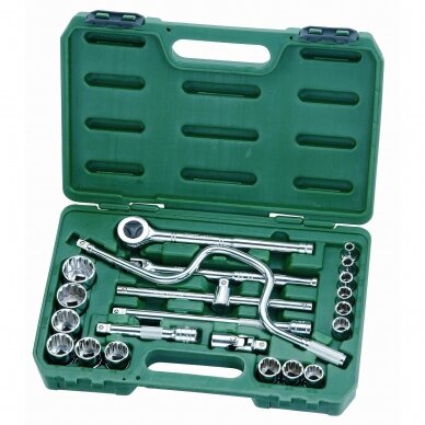 1/2" Dr. Socket set 22pcs. (5/16" - 1-1/4") (S.A.E.)