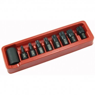 1/2" Dr. Bit socket impact set (SPLINE) 9pcs.