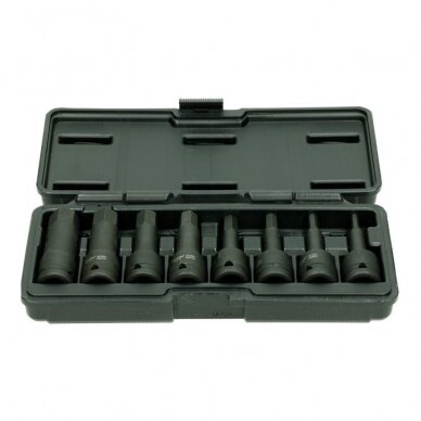 1/2" Dr. Deep bit socket impact set (HEX) 8pcs. 2