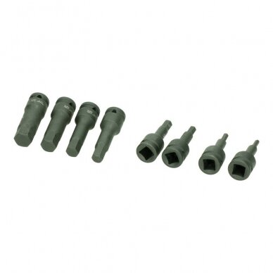 1/2" Dr. Deep bit socket impact set (HEX) 8pcs. 3