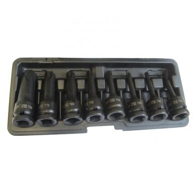 1/2" Dr. Deep bit socket impact set (TORX) 8pcs.