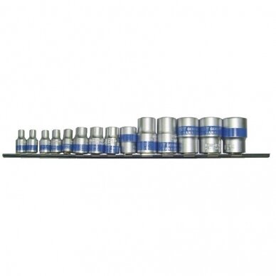 1/4" + 3/8" + 1/2" Dr. E - Socket set 14pcs.