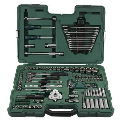 1/4" + 3/8" + 1/2" Dr. Socket wrench set 128pcs. 2