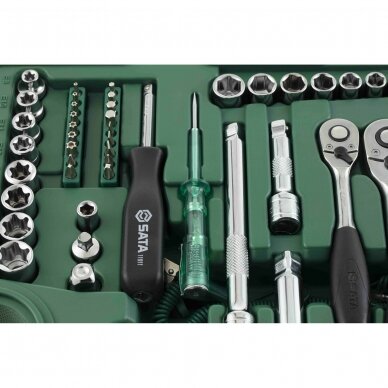 1/4" + 3/8" + 1/2" Dr. Socket wrench set 128pcs. 4