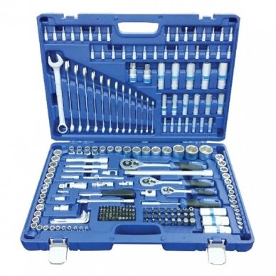 1/4" + 3/8" + 1/2" Dr. Socket wrench set 218pcs.