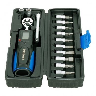 1/4" Dr. Pre-set digital torque wrench 6-30Nm with bit sets 4