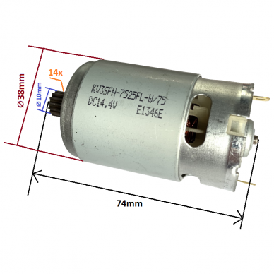 Cordless Driver/Drill AM14DW Motor No.30 Spare part 2