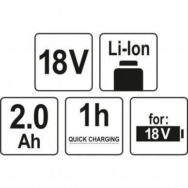 Akumuliatorius 18V 2.0Ah 3