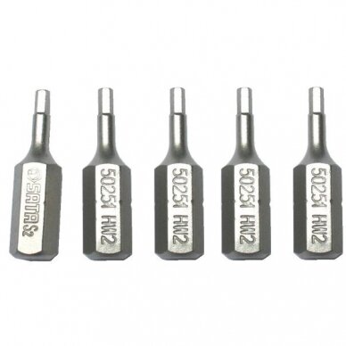 1/4" (6.3mm) Dr IMBUS bit, 5pcs.