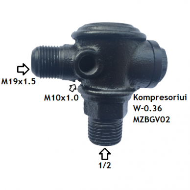 Non-return valve for compressor. Spare part 4