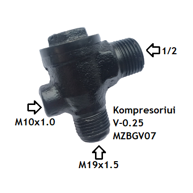 Non-return valve for compressor. Spare part 7