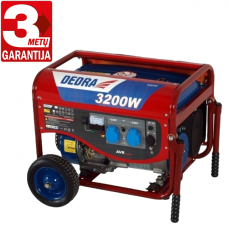 Benzininis elektros generatorius 3,2kW/2,8kW 220V, DEDRA