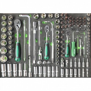 1/2" + 1/4" + 3/8" Dr. Socket set 127pcs 6pt CL106201