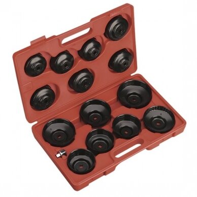 Oil filter cap wrench set 15pcs.