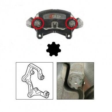 1/2" Dr. Brake caliper impact socket AS-22 3