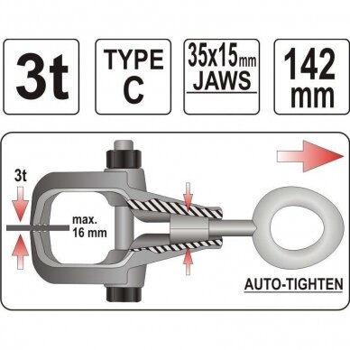 Pull clamp C-type 3t 2