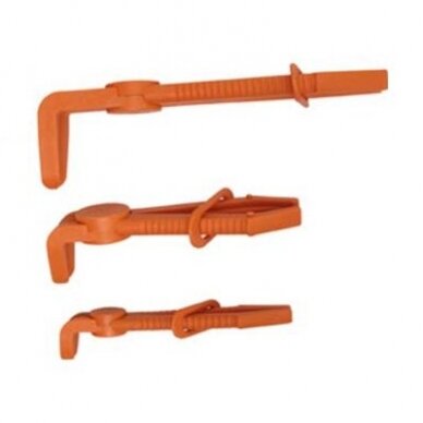 Flexible hose clamps set 3pcs, angled 90°