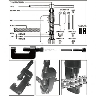 Chain breaker and riveting tools 2