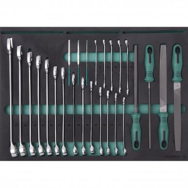 Roller cabinet NTBR4007-X with tool set trays, 249pcs (5 trays) 6