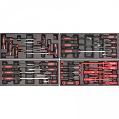 Roller cabinet with tool set trays (562pcs), 19 sets 4