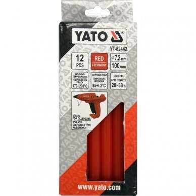 Hot glue stick set (red) (12pcs) 7.2x100mm 3