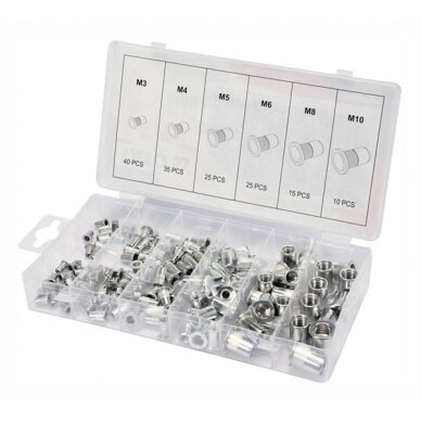 Aluminium nut rivets M3-M10 150pcs.