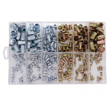 Aluminium and steel nut rivets M3-M10, 300pcs KD10486 2