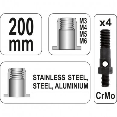 Kniediklis srieginėms kniedėms M3-M6 3