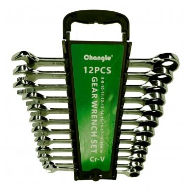 Combination gear wrenches set 12pcs. (8-19)