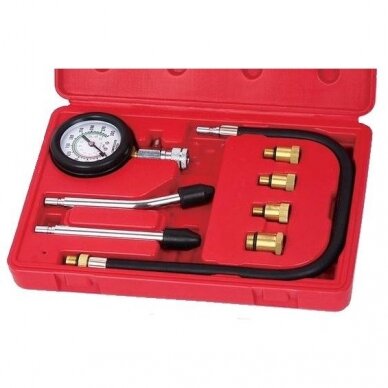 Petrol engine compression tester kit 8pcs.