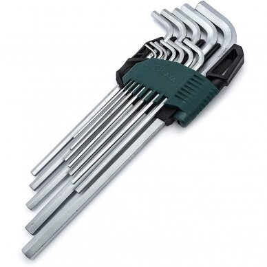 Hex key long ball point set 12pcs (1/16"-3/8") (S.A.E)