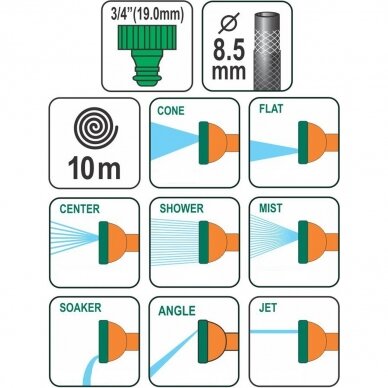 Watering set (hose 10m, reel, nozzle) 2