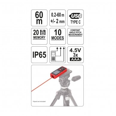 Laser distance meter 0.2-60m 5