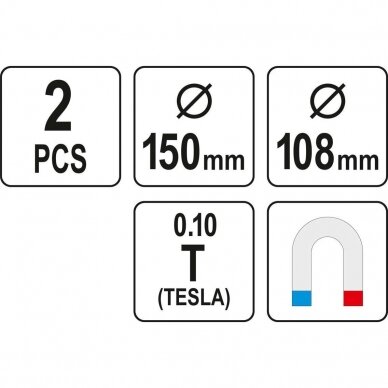 Magnetic tray set (2pcs) Ø108/150mm 3