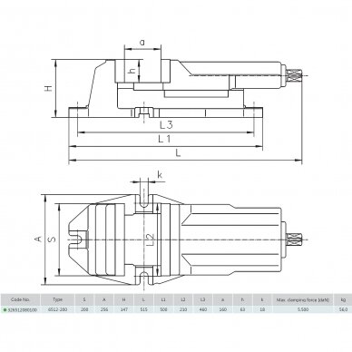 Mašininis spaustuvas 200mm 2