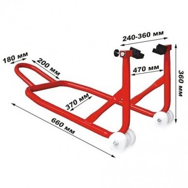 Motorcycle support stand for rear wheel 3