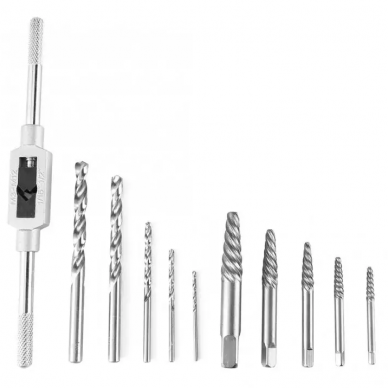 Screw extractor set and HSS drill bits 11pcs. 2