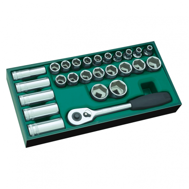 Tray. Socket set  1/2" Dr. 26pcs.