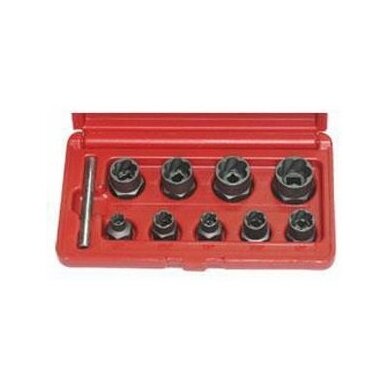 Bolt extractor socket set 10pcs. 1/2"