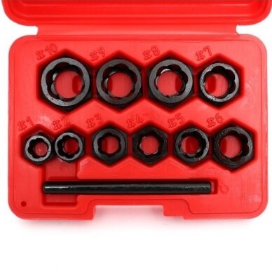 Bolt extractor socket set 10pcs (9-19mm) 3