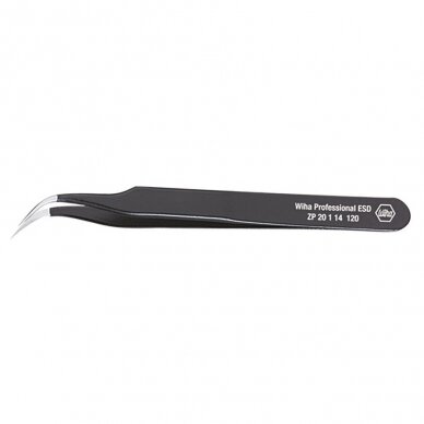 Precision tweezers curved 120mm