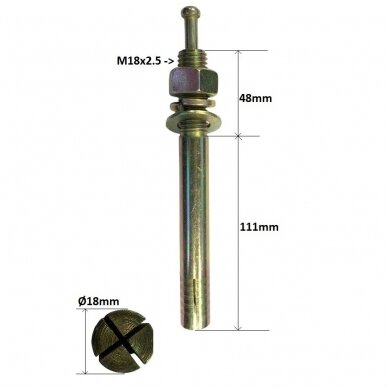 Anchor bolt M18x2.5 L=160mm 2