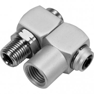 Air hose connector 1/4" (ext & int thread) swivel 360° 2