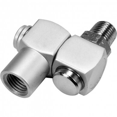 Air hose connector 1/4" (ext & int thread) swivel 360°