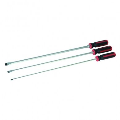 Extra long impact screwdriver set 3pcs.