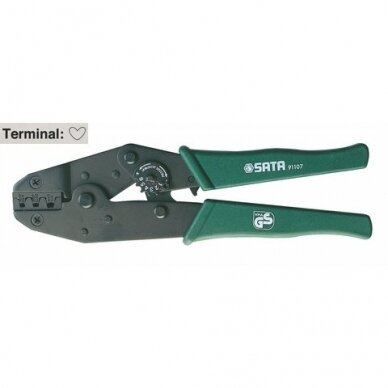 Ratchet crimping pliers for non-insulated terminals