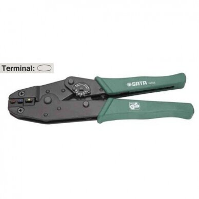 Ratchet crimping pliers for insulated terminals