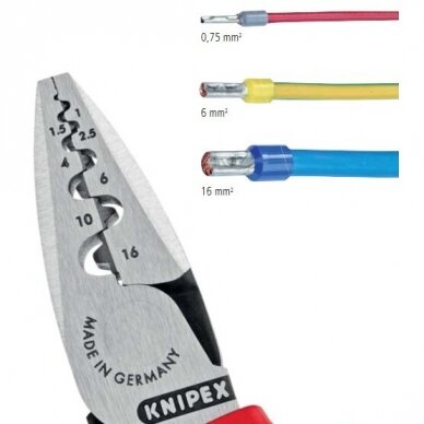 Replės laidų užspaudimui KNIPEX 180mm 4