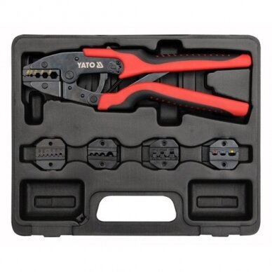 Quick interchangeable ratchet crimper set