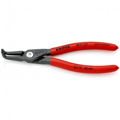 Precision circlip pliers. Internal. Bent 165mm (Ø19-60mm) KNIPEX 3